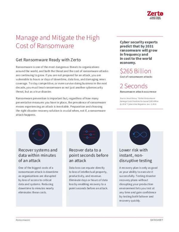 Manage and Mitigate the High Cost of Ransomware