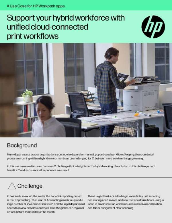 Support your hybrid workforce with unified cloud-connected print workflows