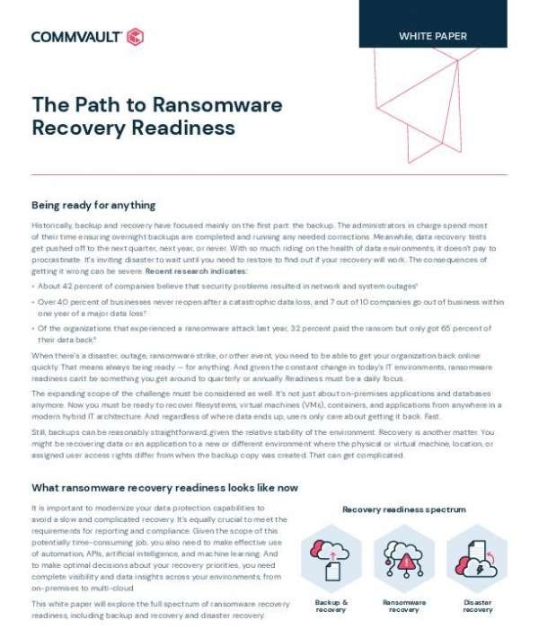 The path to ransomware recovery