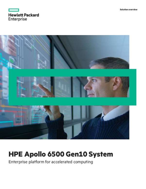 HPE Apollo 6500 Gen10 System: Enterprise platform for accelerated computing