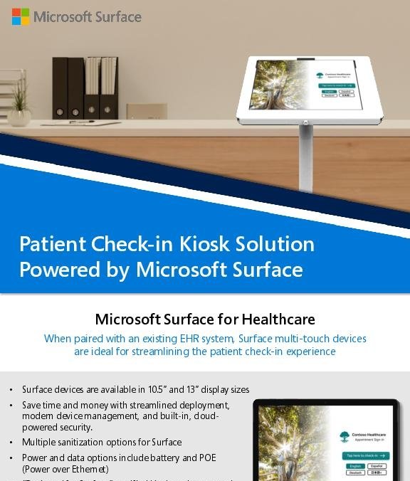 EHR Patient Check-in Kiosk on Surface