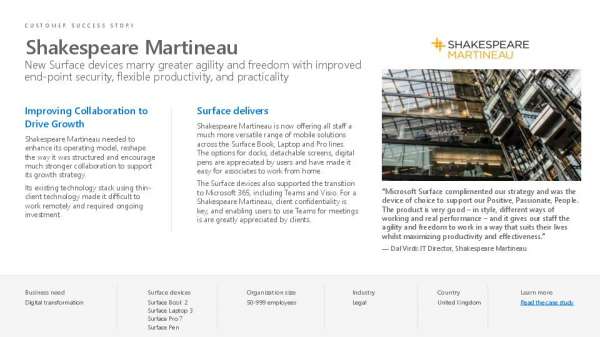 Surface for Legal Case Study