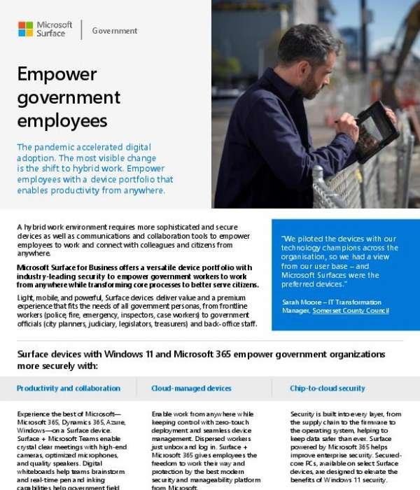 Surface for Government: Empower Government Employees