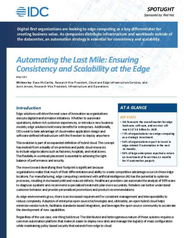 Automating the Last Mile: Ensuring Consistency and Scalability at the Edge