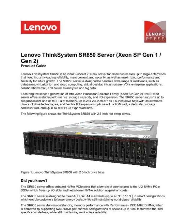 ThinkSystem SR650 Server