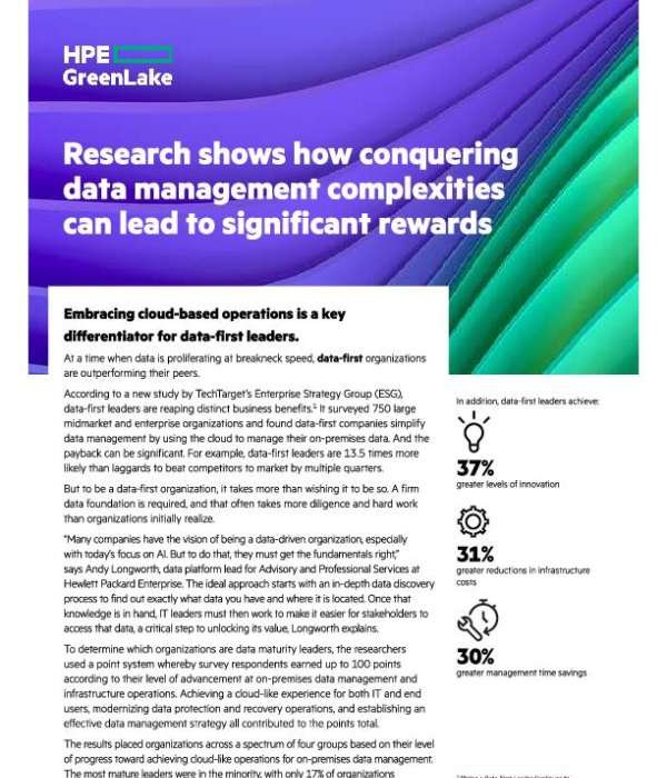 Research show how conquering data management complexities can lead to significant rewards
