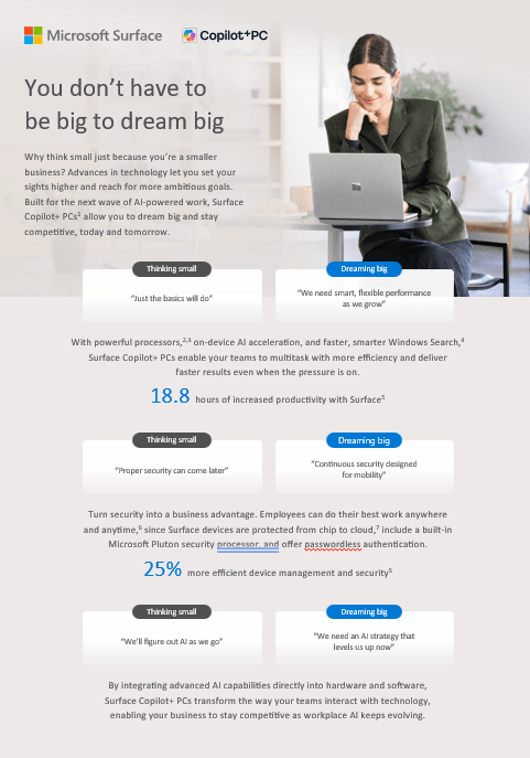 Surface for SMB: You Don’t Have to Be Big to Dream Big
