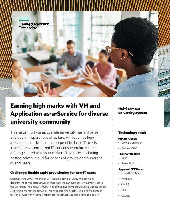 Earning high marks with VM and Application as-a-Service for diverse university community – Multi-campus state university
