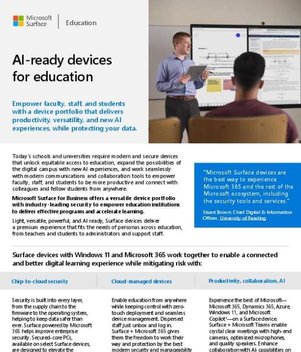 Surface in Education Flyer