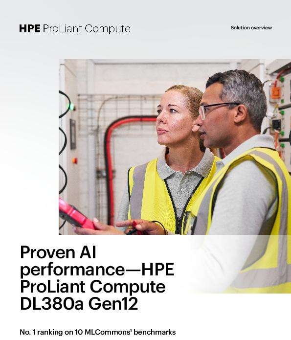 Proven AI performance — HPE ProLiant Compute DL380a Gen12