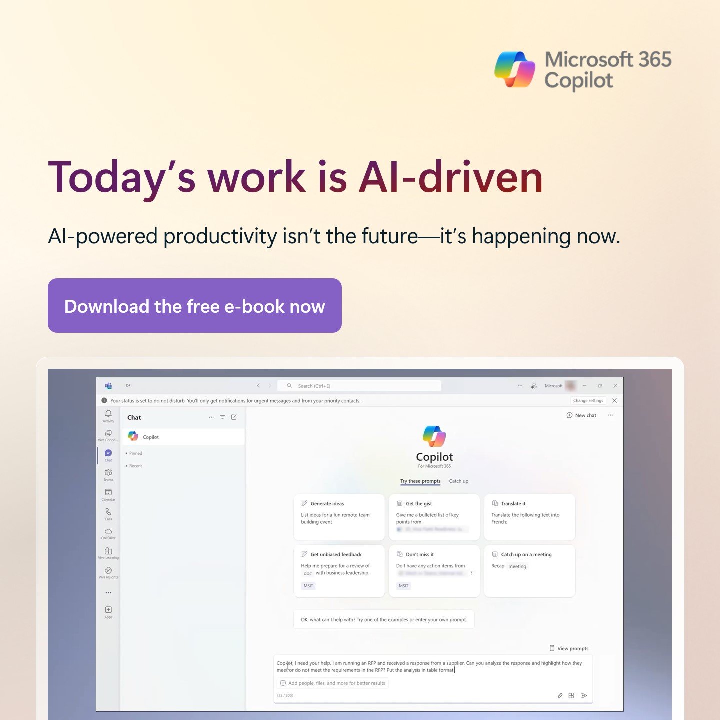 Want to combine AI productivity with strong compliance? DM me to learn how Abrahams Consulting LLC can help you drive results with @Copilot for @Microsoft 365 + Microsoft Purview. @MSFTSecurity