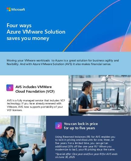 Four ways Azure VMware Solution saves you money