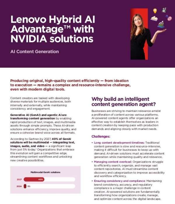 Lenovo Hybrid AI Advantage™ with NVIDIA solutions