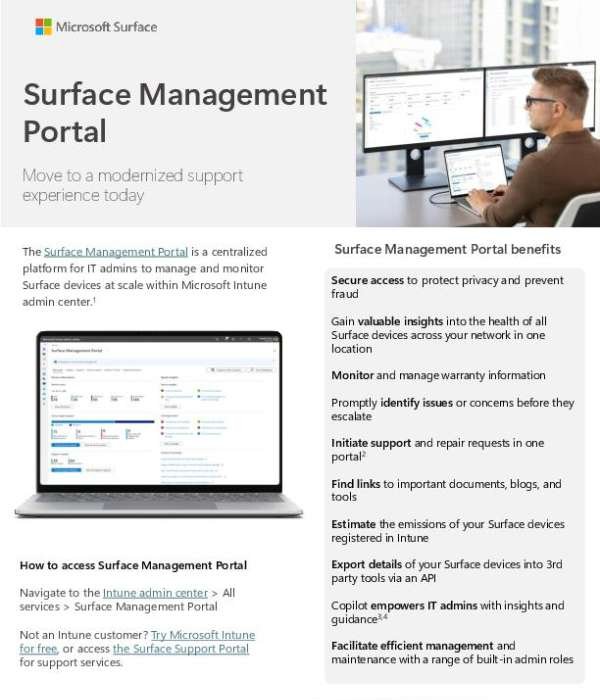 Surface Management Portal Overview and FAQ