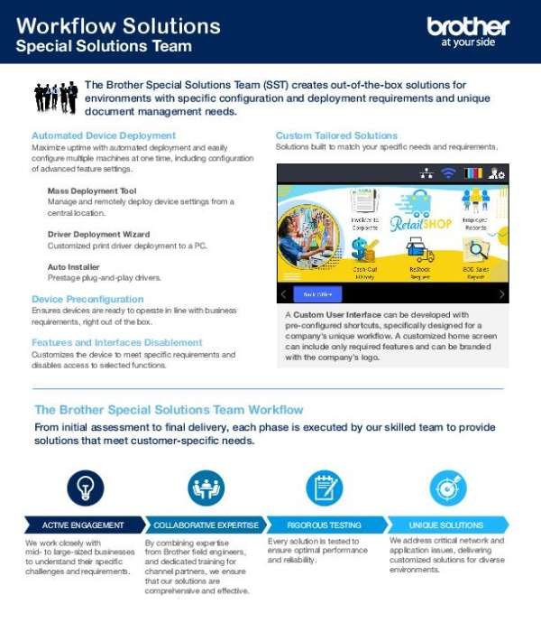 Brother Workflow Solutions: Special Solutions Team
