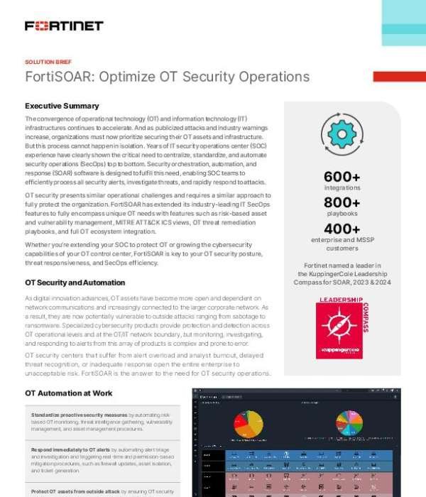 FortiSOAR: Optimize OT Security Operations