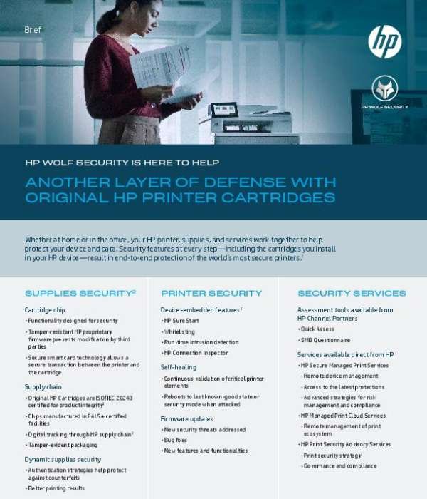 Another Layer Of Defense With Original Hp Printer Cartridges