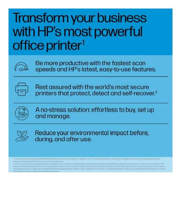 Transform your business with HP’s most powerful office printer